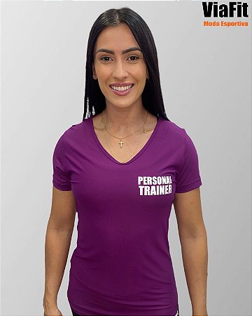 Baby Look Poliamida Personal Trainer Roxa