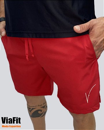 Bermuda Masculina ViaFit Vermelha