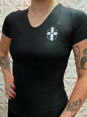 Babylook Brasil Poliamida Preta