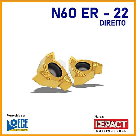 N60 ER - 22 LT10 PVD - Para rosca