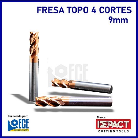FRESA RETA METAL DURO 55HRC 4C 9mmx25x75 H10