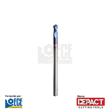 FRESA ESFÉRICA BLUE METAL DURO 65HRC 2C 3mmX8X50 H4