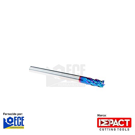 FRESA RETA BLUE METAL DURO 65HRC 4C 3mmX8X50 H4