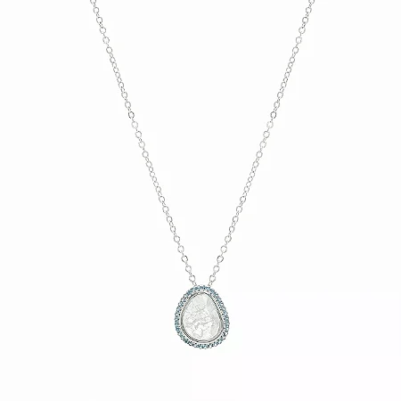 COLAR ZIRCONIA ICE BLUE ZIRCONIA AZUL ZIRCONIA AZUL CLARO GEOMETRICO