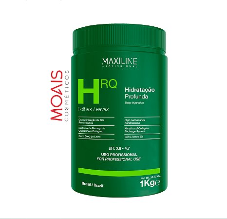 Mascara Condicionadora de Hidratação Profunda  Folhas Profissional Maxiline - 1 Kg