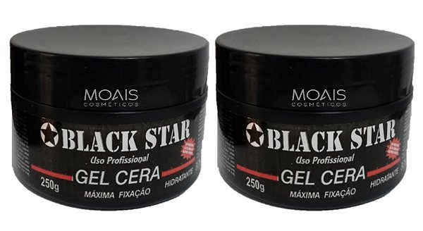 2 Gel Cera Black Star (Preto) - 250g