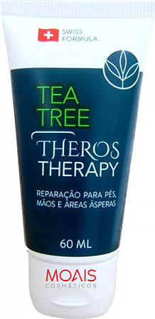 12 Creme Tea Tree Theros Therapy para mãos Unhas Pés Áreas Áspera - 60ml (Para Revender)