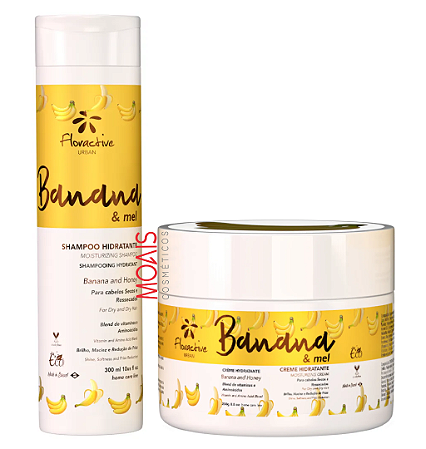 Kit Urban Floractive Banana e Mel - Shampoo 300ml + Mascara 250g