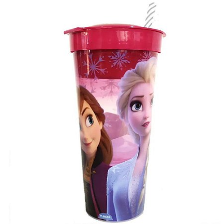 Plasútil Copo Plástico 2 Em 1 Frozen 540ML