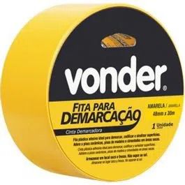 Vonder Fita Plástica Adesiva Para Demarcação Amarela 48MM x 30MT