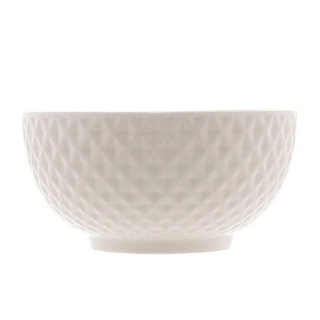 Lyor Bowl De Porcelana Diamond Branco 300ML