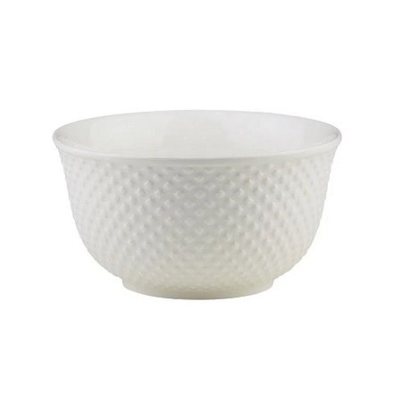 Lyor Bowl De Porcelana New Bone Dots Branco 400ML