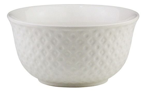 Lyor Bowl De Porcelana New Bone Losango Branco 400ML