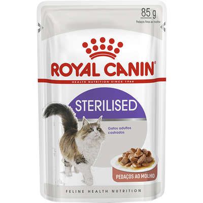 Royal Canin Ração Sachê Feline Sterilised Para Gatos Castrados 85G