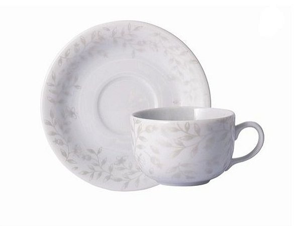Schmidt Xícara De Café Com Pires De Porcelana Guaporé 80ML
