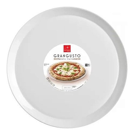 Dayhome Prato De Vidro Para Pizza Grangusto Branco 33,5CM