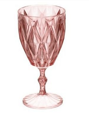 Plastifesta Taça De Poliestireno Diamante Rose Translúcido 300ML