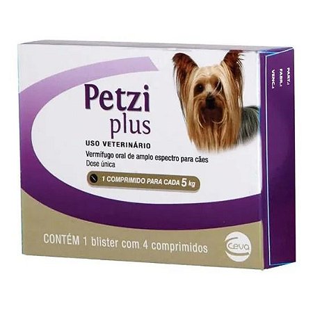 Petzi Plus Cães Com 4 Comprimidos