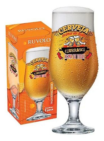 Ruvolo  Taça De Vidro Cerveja Royal Beer Cerveja Acima De Tudo 340ml