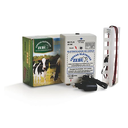 Zebu eletrificador de cerca a pilha e luz 220v PL35