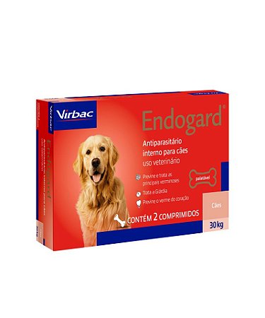 Virbac Endogard Vermífugo para Cães até 30KG C/ 2 Comprimidos