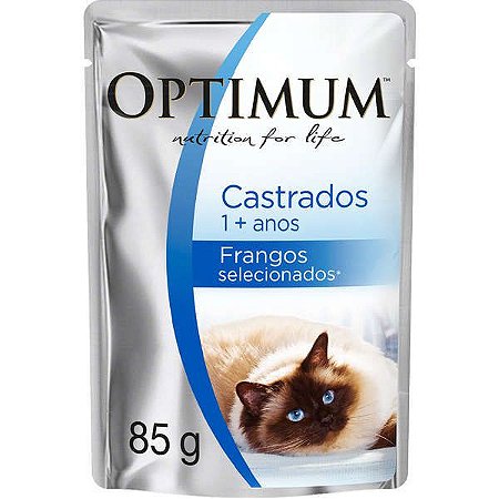 Optimum Cat Sachê Adulto Castrado Frango 85G