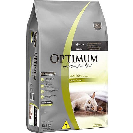 Optimum Dry Cat Adulto 1+ Frango 10,1KG
