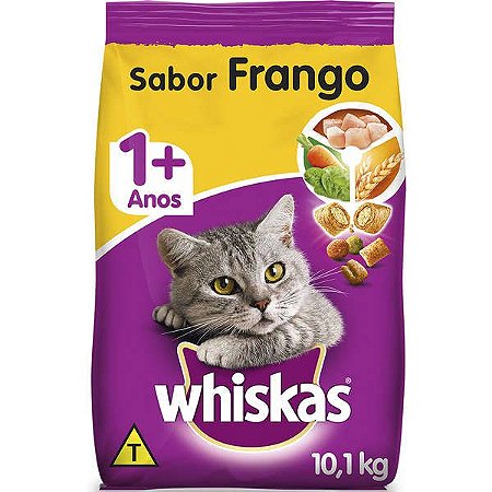 Whiskas Ração Dry Adulto Frango 10,1KG