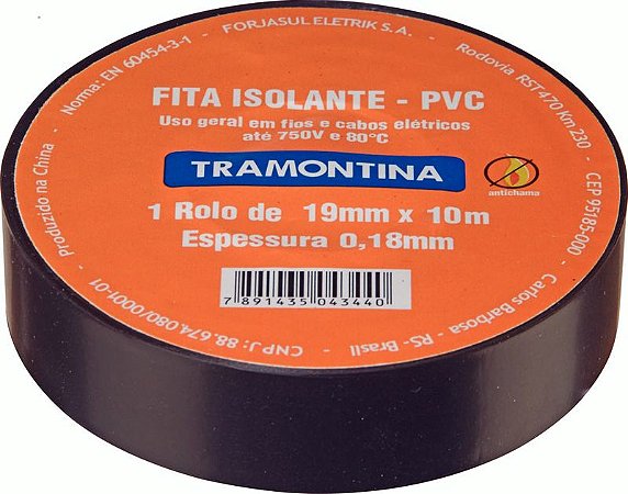 Tramontina Fita Isolante Preta 10M