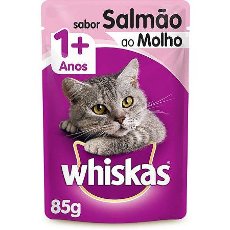 Whiskas Sachê Gato Adulto Salmão 85G