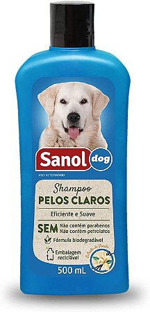 Sanol Dog Shampoo Pelos Claros 500mL