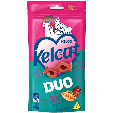 Kelcat Snack Duo Peixe e Fígado 40G