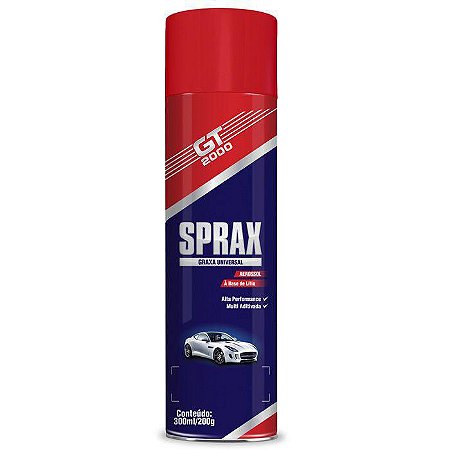 GT 2000 Sprax Graxa Branca Litio Spray 300mL