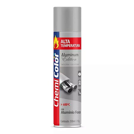 Tinta Spray Alta Temperatura Alumínio 350mL