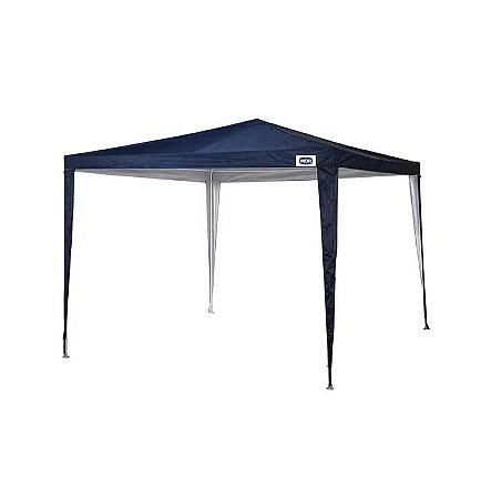 Mor Gazebo 3m x 3m Poliester Oxford Azul com Silvercoating