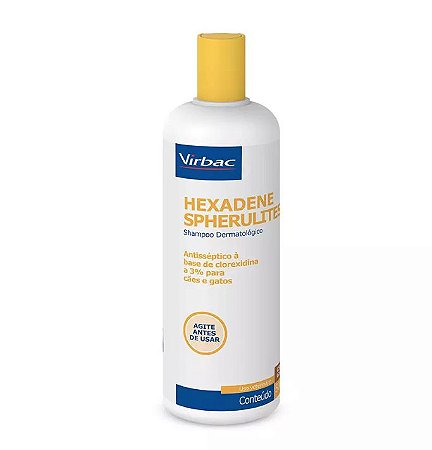 Virbac Shampoo Hexadene Spherulites Dermatológico para Cães e Gatos 250mL
