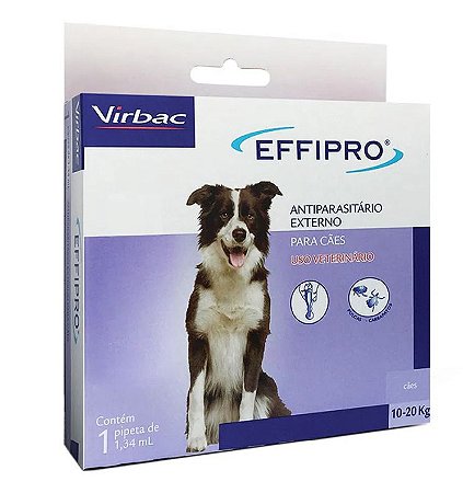 Virbac Effipro Antipulgas e Carrapatos Cães 10 a 20kg 1,34mL