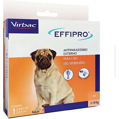 Virbac Effipro Antipulgas e Carrapatos Cães 0,67mL até 10kg