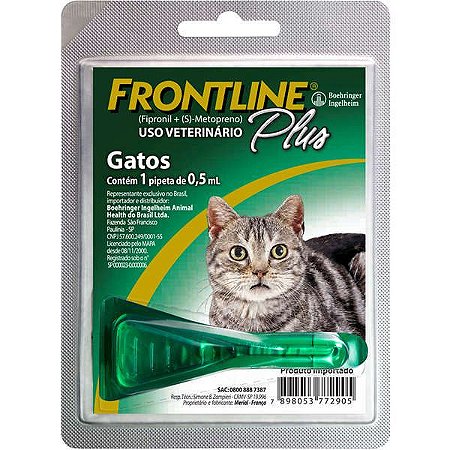 Frontline Antipulgas e Carrapatos Plus para Gatos 0,5mL