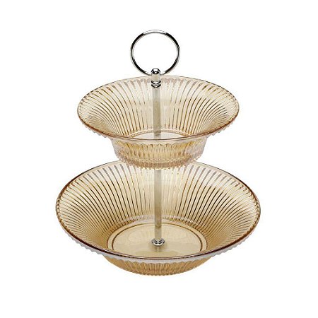 Lyor Centro De Mesa 2 Andares Em Cristal Renaissance