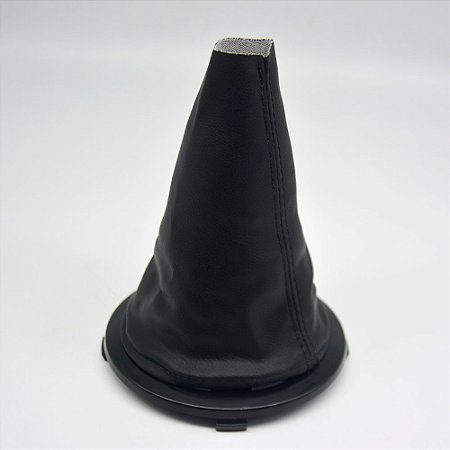 Coifa da Alavanca de Cambio Carro Volkswagen Fox 2003/09 Gol / Voyage / Saveiro 2008/13 / Cor: PRETO (C/ ARO PRETO)