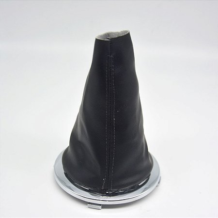 Coifa da Alavanca de Cambio Carro Volkswagen Fox 2003/09 Gol / Voyage / Saveiro 2008/13 / Cor: PRETO (C/ ARO CROMADO)