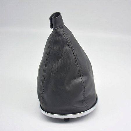 Coifa da Alavanca de Cambio Carro Fiat Palio 2012-2017 / Grand Siena 2012-2020 / Cor: CINZA (C/ BASE CROMADA)