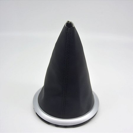 Coifa da Alavanca de Cambio Carro Citroen C3 2004-2012 Com Base / Cor: PRETA (C/ ARO PRATA)
