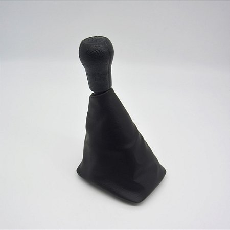 Kit Coifa de Alavanca Com Manoplas de Câmbio Carro Volkswagen Gol / Parati / Saveiro 1987-1999 Base Curta Com Bola / Cor: PRETO SEM RESINA