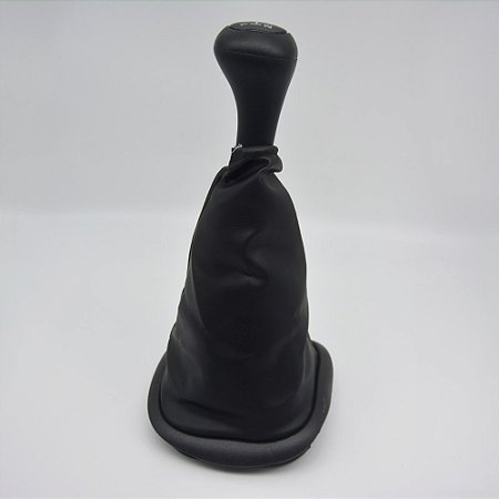 Kit Coifa de Alavanca Com Manoplas de Câmbio Carro Ford KA 1996-2000 Com Base Com Bola Preta / Cor: PRETA - LENTE PRETA
