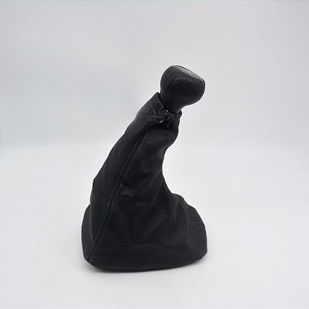 Kit Coifa de Alavanca Com Manoplas de Câmbio Carro Corsa 1994-1999 Com Base Com Bola / Cor: PRETA - COIFA GRAFITE (MOD. ANTIGO 5M RESINA PRETA)