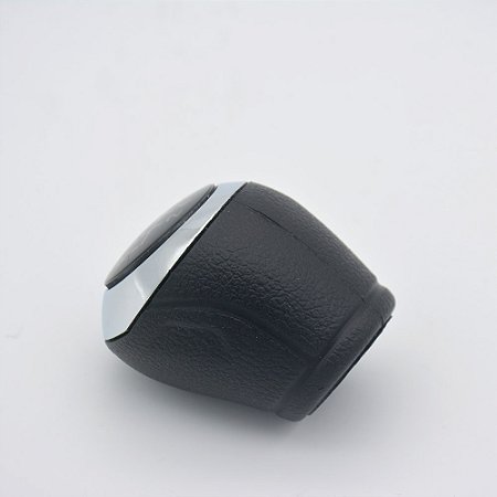 Kit Coifa de Alavanca Com Manoplas de Câmbio Carro Chevrolet Onix / Prisma 2013-2019 PRETA COM LARANJA BASE PRETA / Cor: PRETA CROMADA (ENC. PRESSÃO)