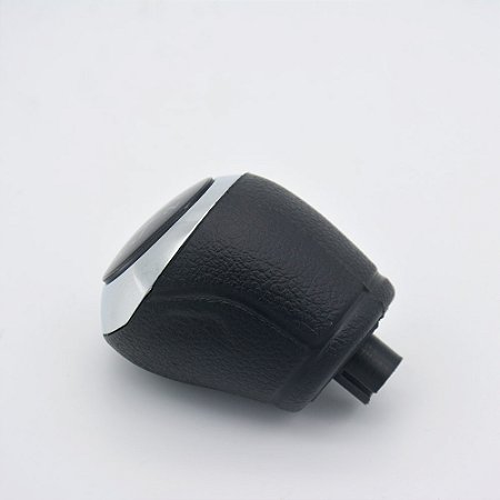 Kit Coifa de Alavanca Com Manoplas de Câmbio Carro Chevrolet Onix / Prisma 2013-2019 PRETA COM CINZA BASE PRETA / Cor: PRETA  CROMADA (ENC. PARAFUSO)