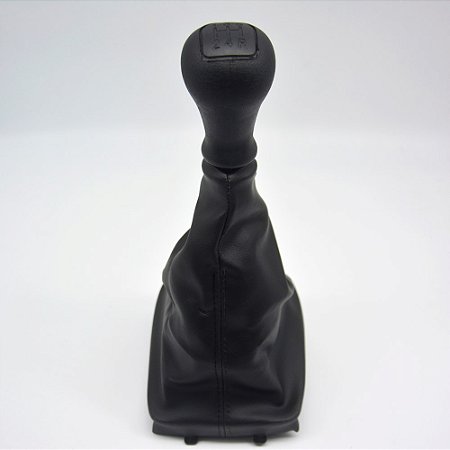Kit Coifa de Alavanca Com Manoplas de Câmbio Carro Peugeot 2000-2015 PRETO Com Base Com Bola PRETA / Cor: PRETA